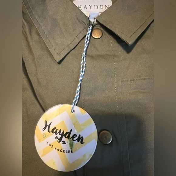 Hayden Olive Utility Jacket with Colorful Embroidery - Picture 7 of 12